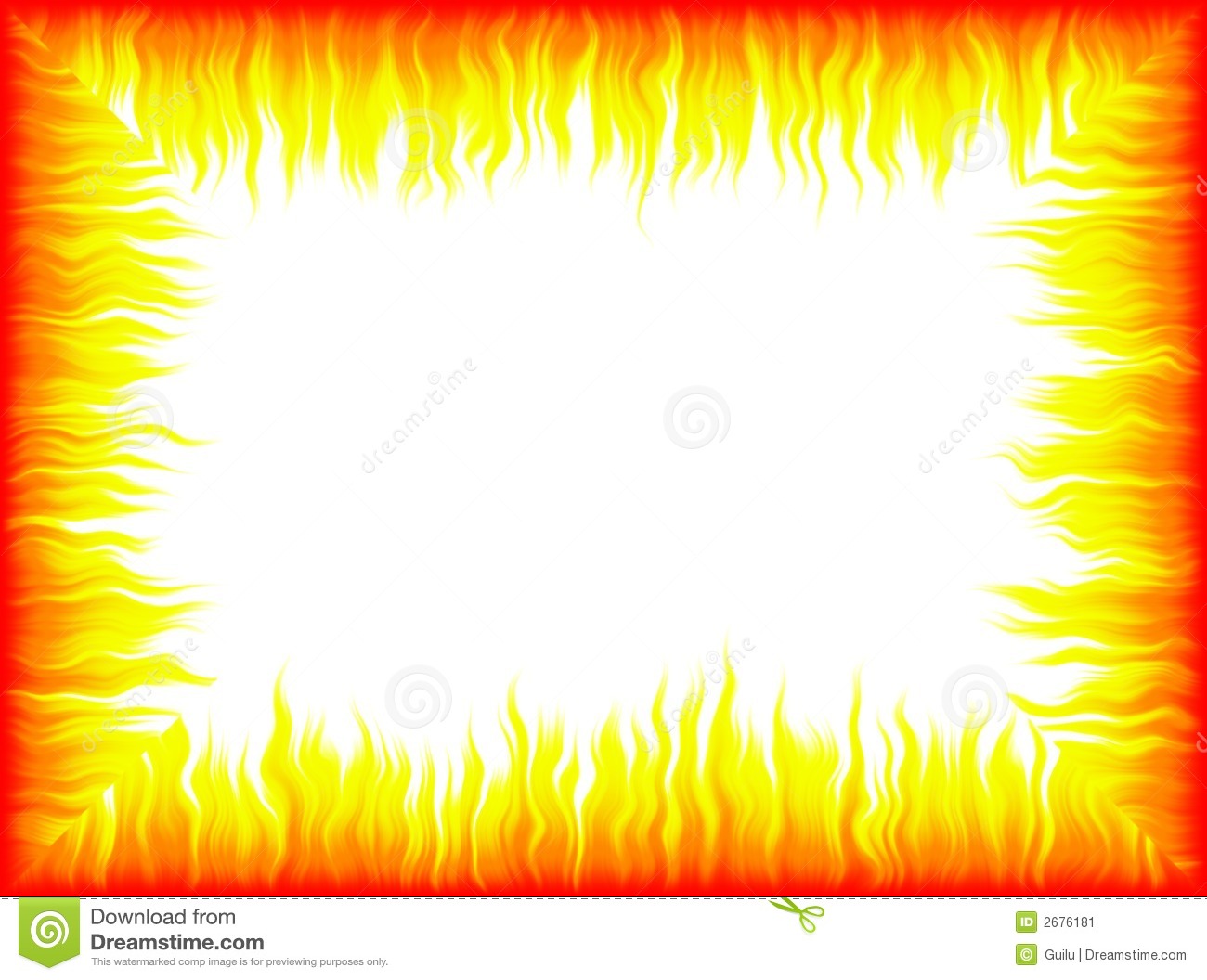 1300x1056 Flame Border Clipart