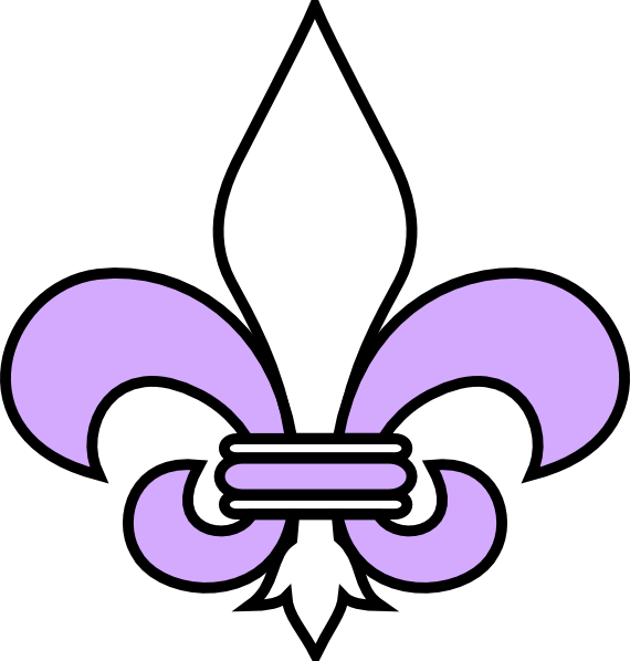 570x598 Purple Fleur De Lis Clip Art