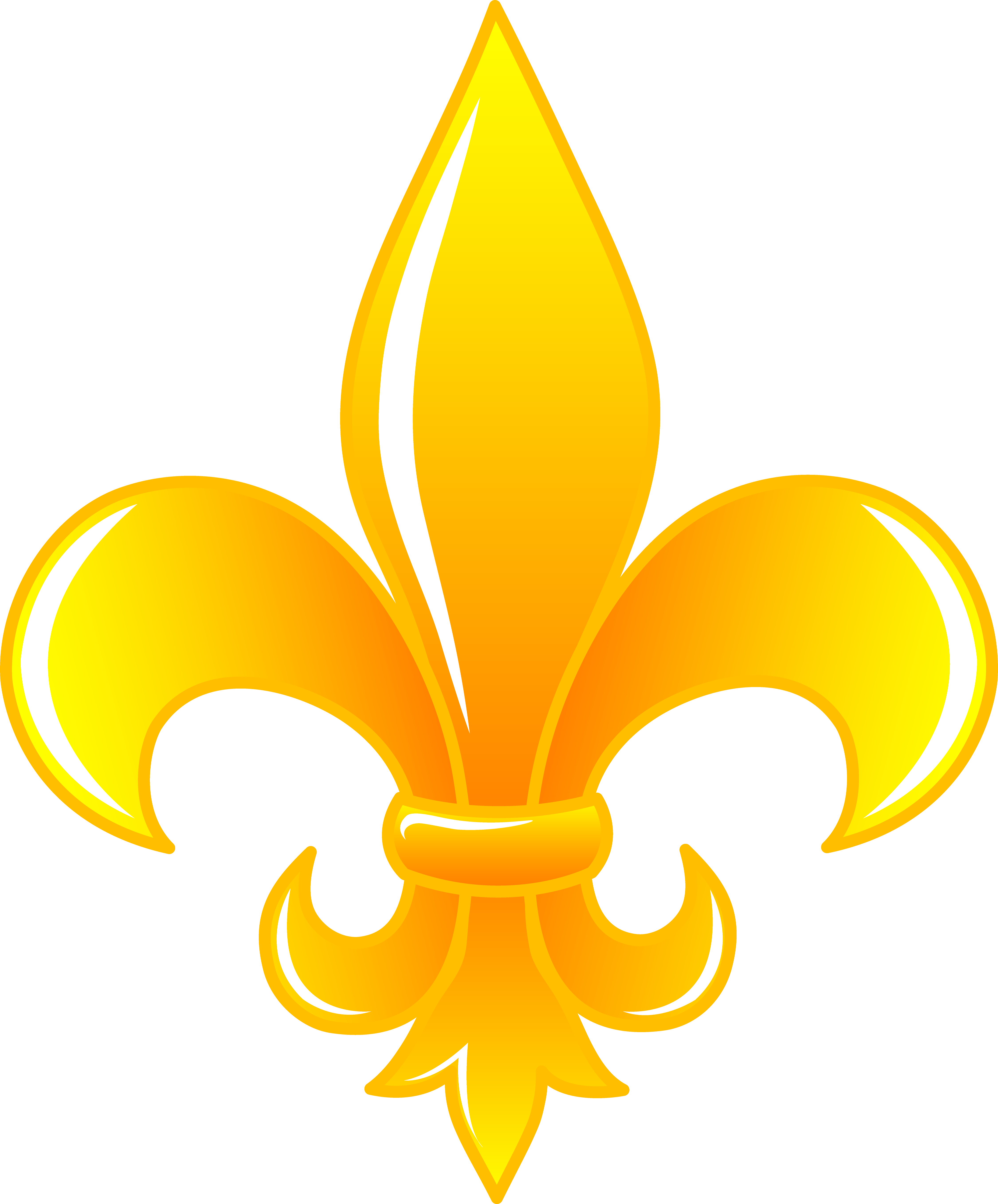 4501x5429 Shiny Golden Fleur De Lis