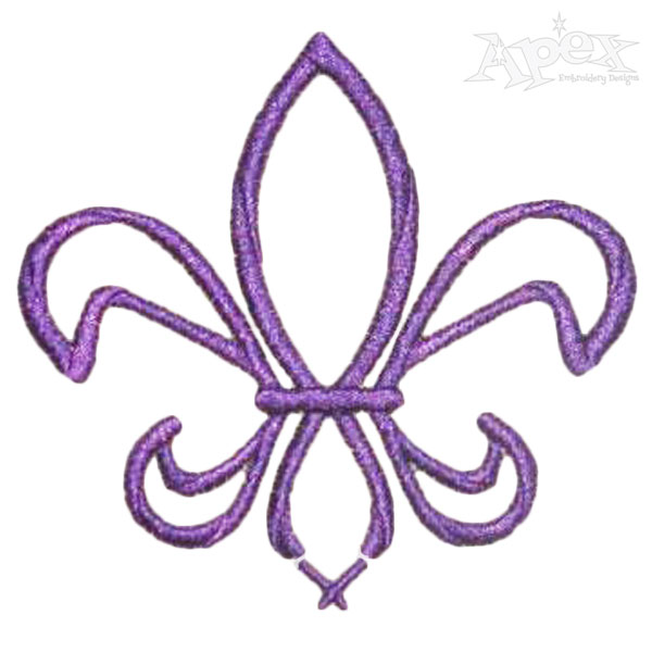 600x600 Fleur De Lis Louisiana Embroidery Designs