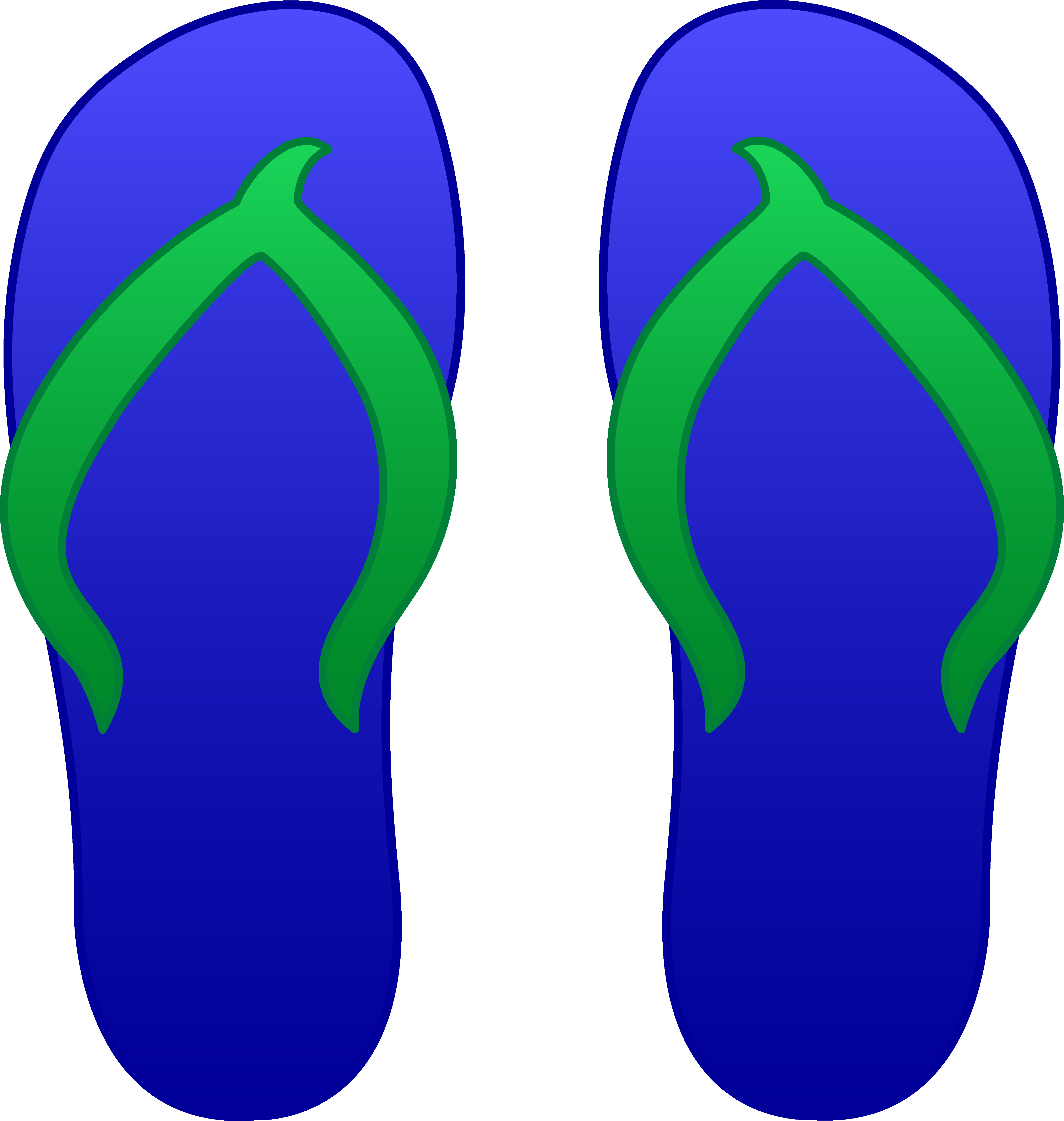 5124x5398 Blue Flip Flops