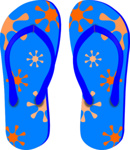 258x297 Blue Flip Flops Clip Art