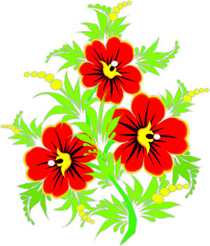 300x352 Free Horizontal Flower Border Clipart Image