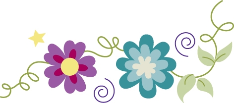 472x208 May Flowers Border Clip Art