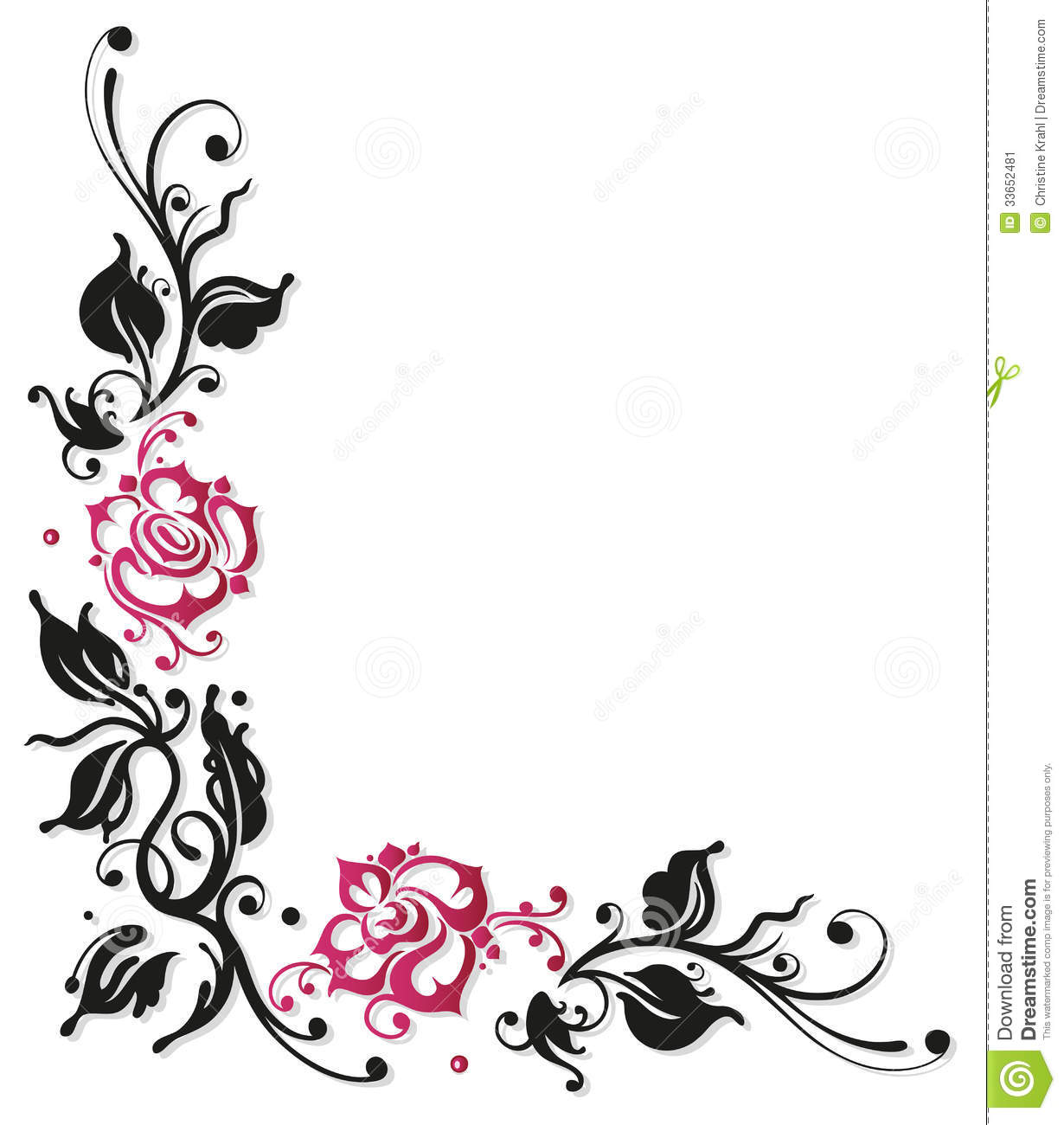 1230x1300 Pink Rose Clipart Flower Border