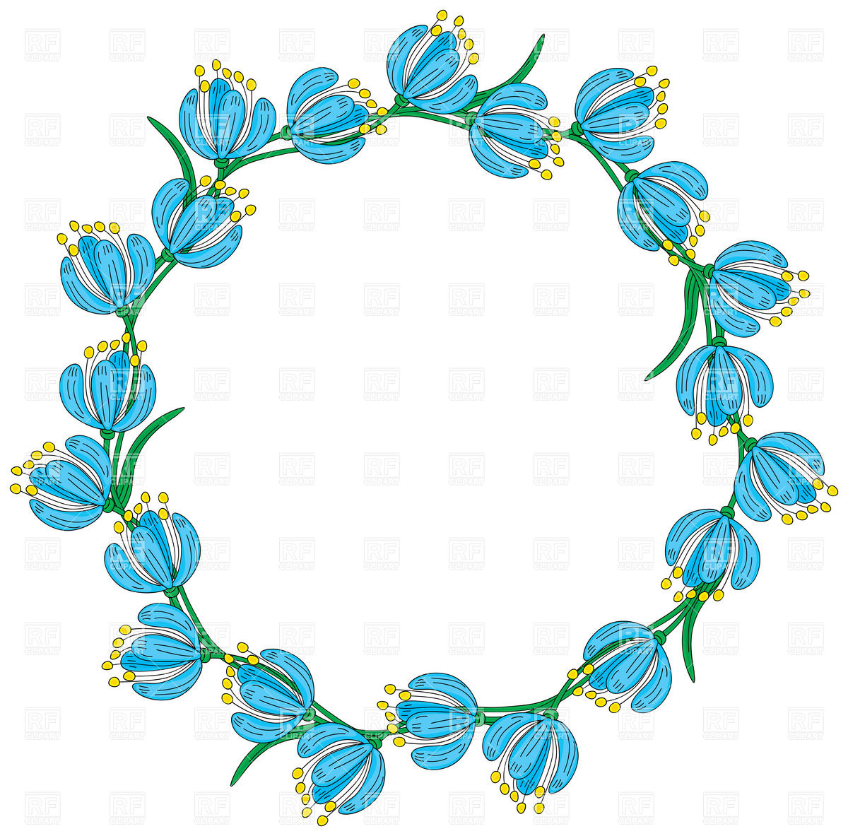 1200x1183 Floral Wreath Royalty Free Vector Clip Art Image