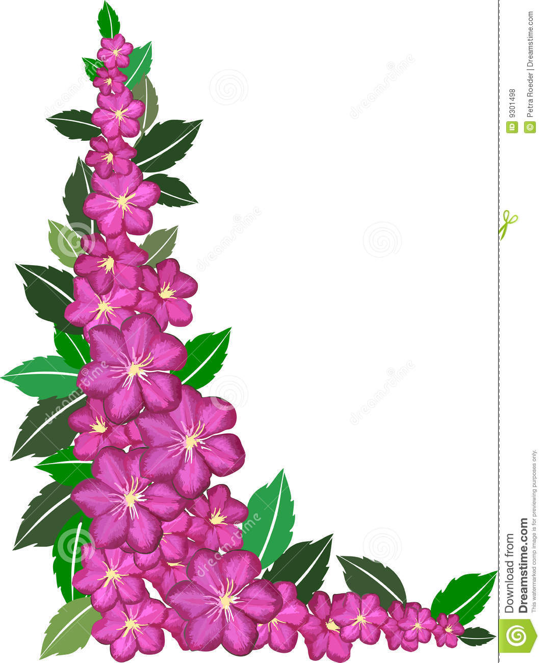1067x1300 Purple Flower Border Clipart Panda