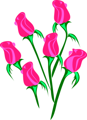 291x400 Pink Rose Border Clipart