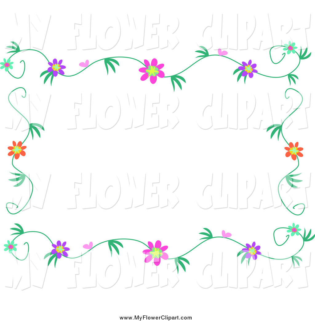 1024x1044 Clip Art Of A Flower Vine Border Frame By Bpearth