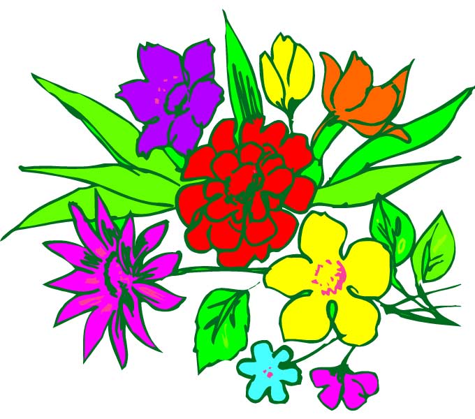 680x600 Flower Bouquet Outline Clipart Free Images