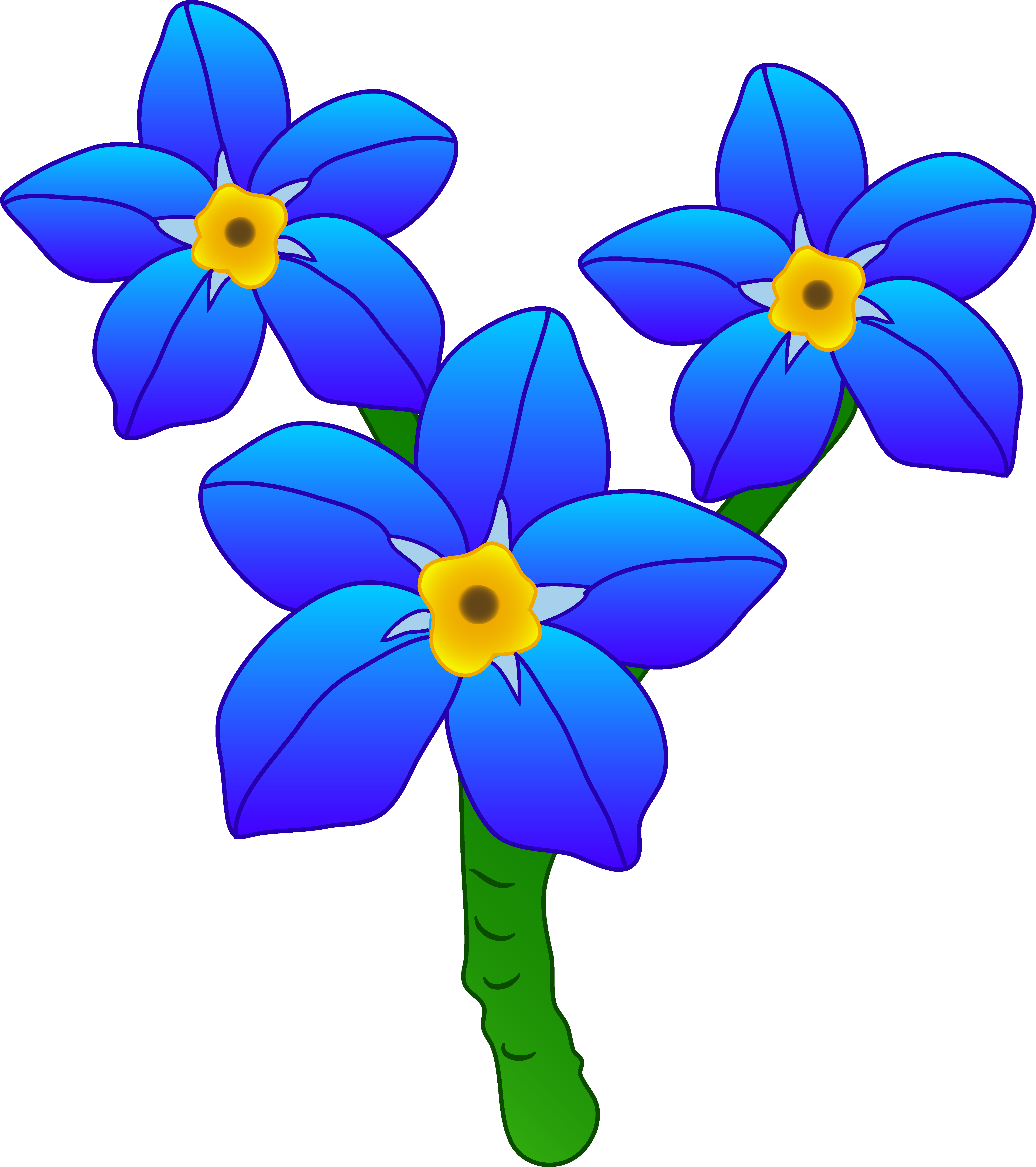 5913x6662 Free Forget Me Not Flower Clipart