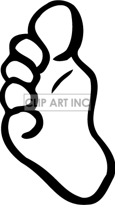 238x422 Royalty Free Cartoon Foot Clip Clipart Panda