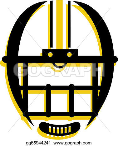 378x470 Football Helmet Front View Clipart