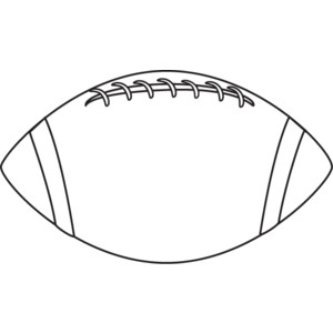 300x300 Free Football Clipart Black And White