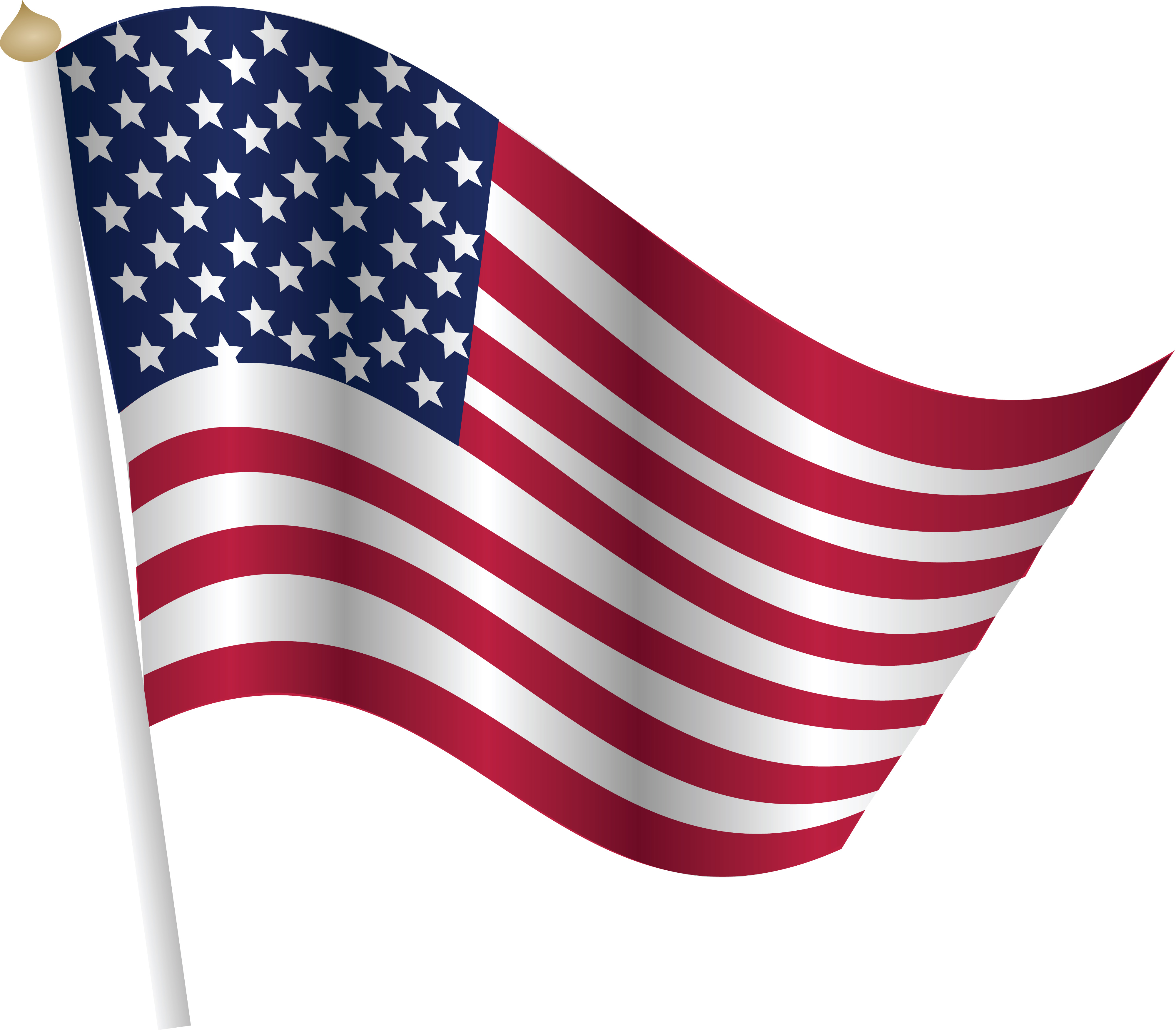 4000x3503 Clipart Of A Fourth Of July United States Flag