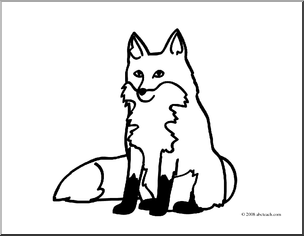 304x236 Fox Black And White Clip Art Basic Words Fox Free Clipart Images
