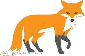 300x199 Red Fox Clipart