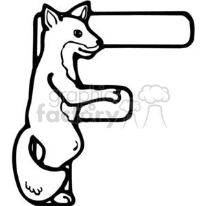 300x300 Royalty Free Letter F Fox 380242 Vector Clip Art Image