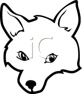 262x300 Art Image A Black And White Fox Head