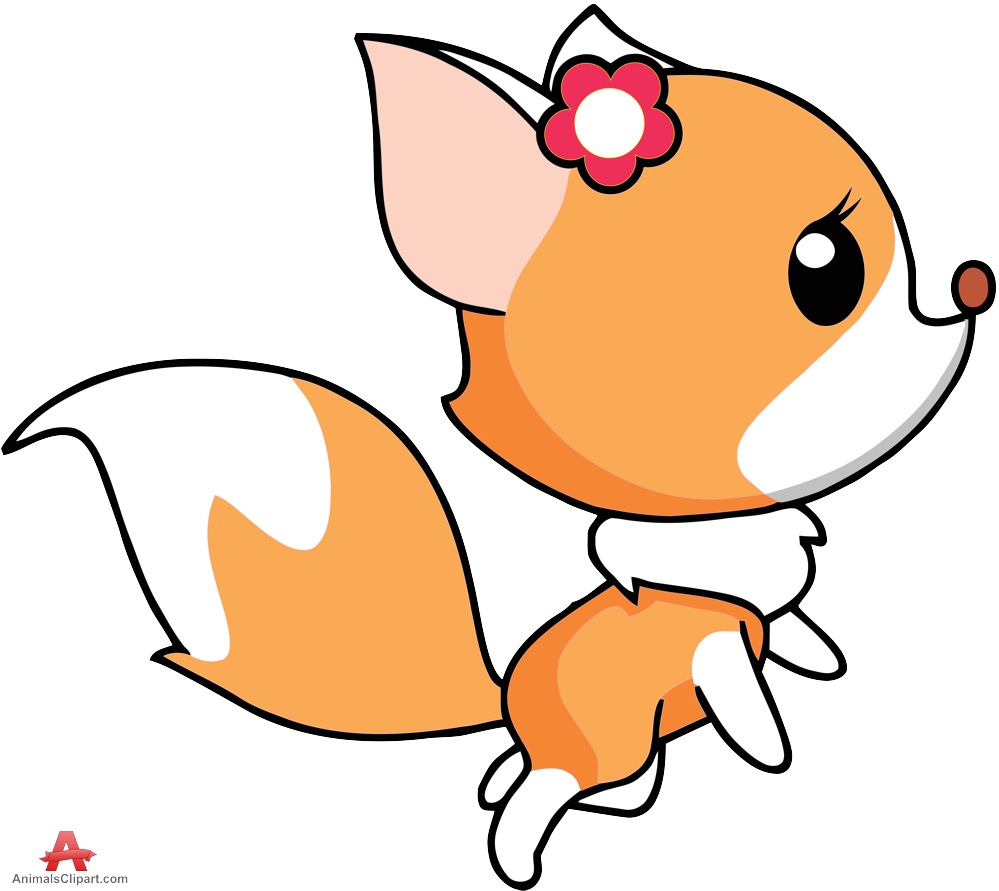 999x891 Cute Fox Girl Clipart Cartoon Free Clipart Design Download