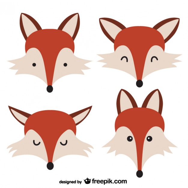 626x626 Fox Faces Vector Free Download