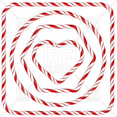 400x400 Christmas Candy Frames Royalty Free Vector Clip Art Image