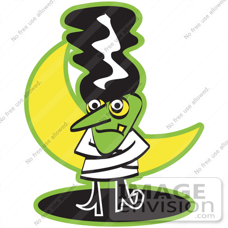 450x450 Royalty Free Cartoon Clip Art Of The Bride Of Frankenstein