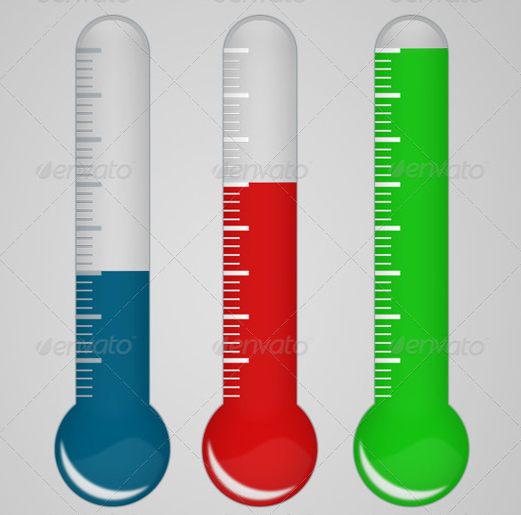 585x578 Awesome Thermometer Templates Amp Designs Psd, Pdf, Word