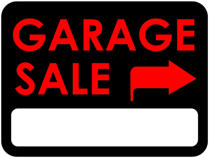 845x641 Garage Sale Signs