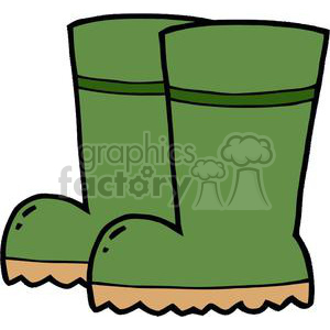 300x300 Royalty Free Green Garden Boots 379661 Vector Clip Art Image
