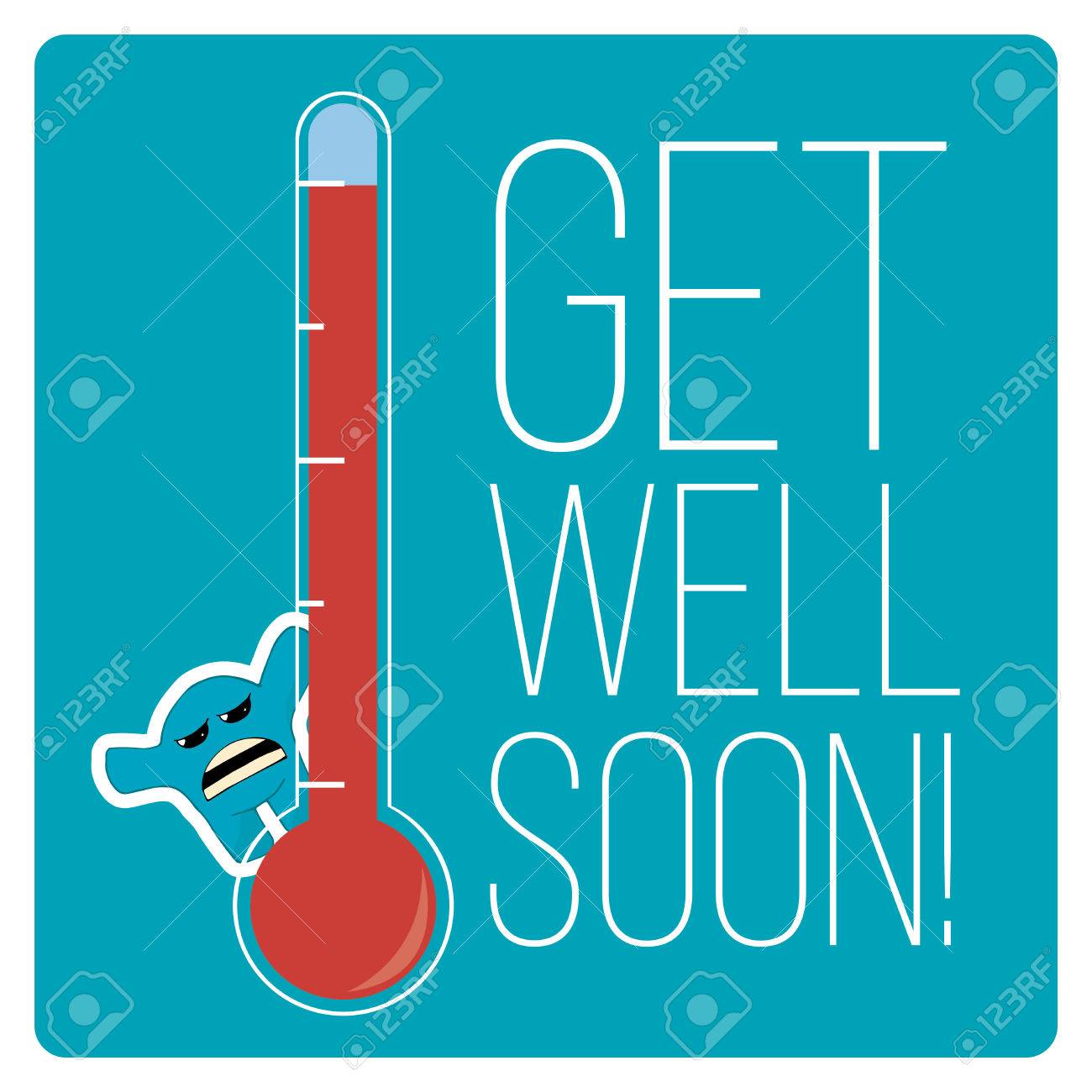 1300x1300 Get Well Soon Over Color Background Royalty Free Cliparts, Vectors