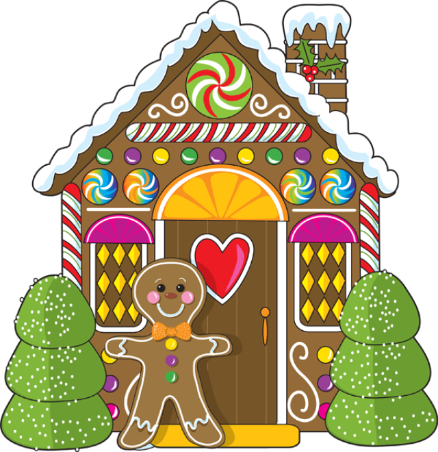 640x660 Christmas Clip Art For The Holiday Season Gingerbread House