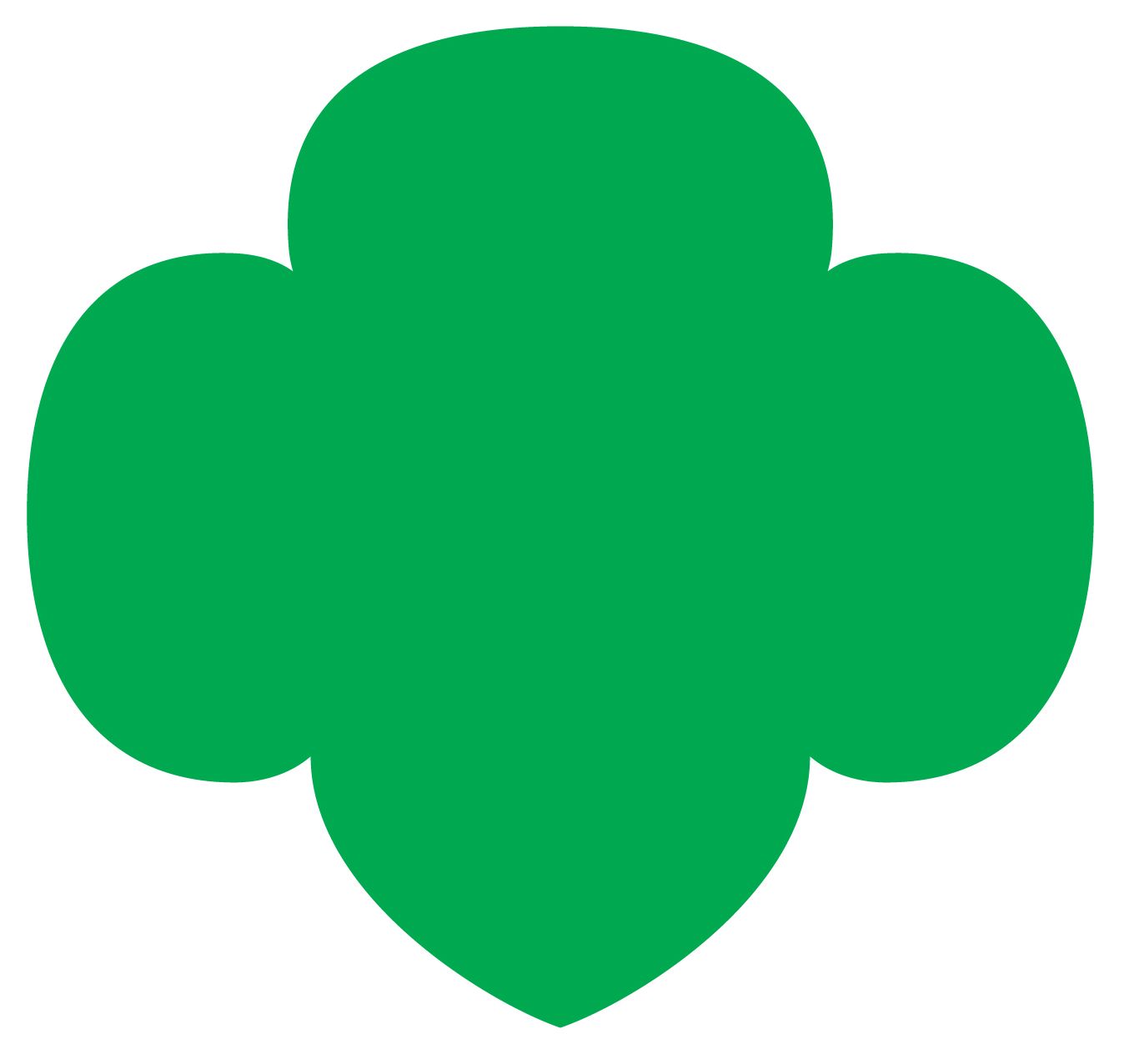 1348x1276 Girl Scout Logo Printable Solid Trefoil Green (For Use Only