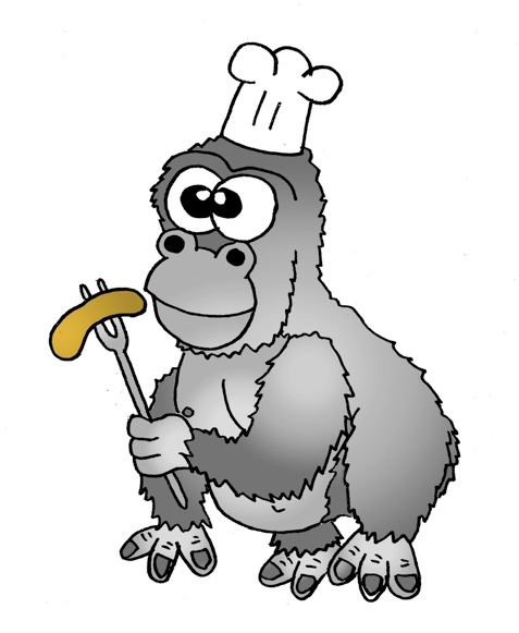 477x581 Gorilla Chef Clipart