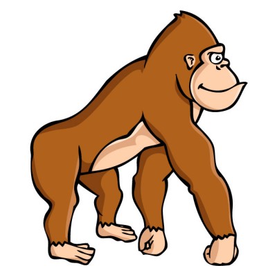 400x400 Bampw Clipart Gorilla