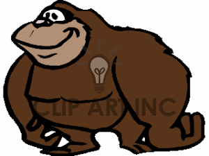 300x225 Brown Clipart Gorilla 2634396