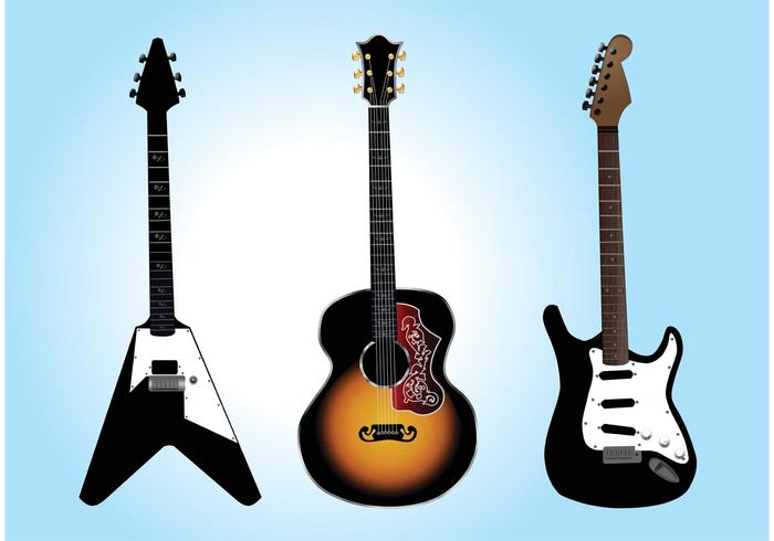 700x490 Free Guitar Vector Graphics