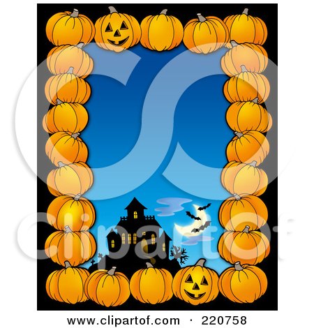450x470 Royalty Free (Rf) Clipart Of Halloween Borders, Illustrations