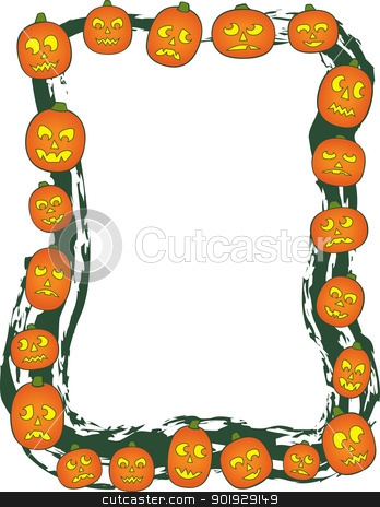 348x464 Halloween Borders Clipart