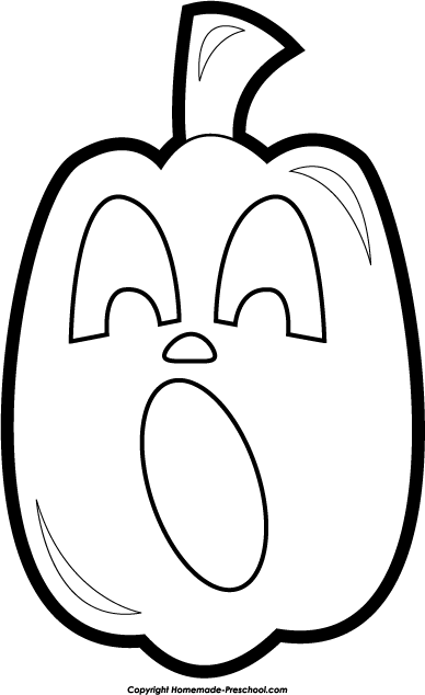 388x634 Pumpkin Clipart Black And White