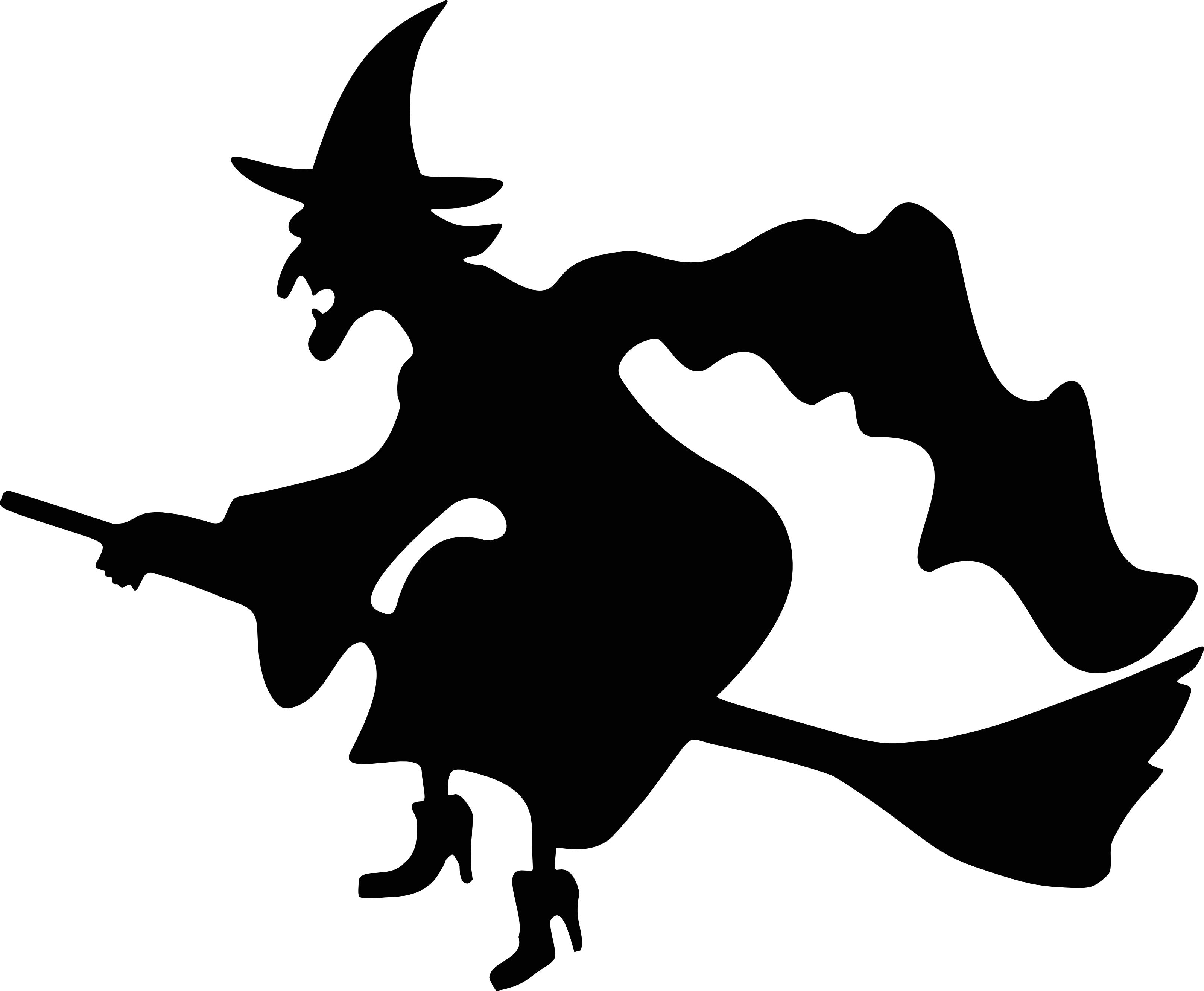 3200x2633 Top 10 Flying Silhouette Free Halloween Clipart Cdr