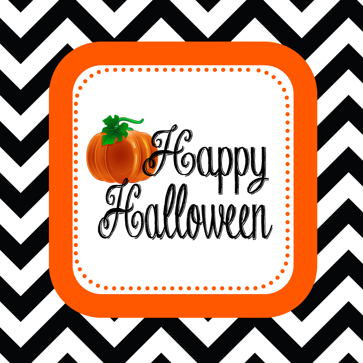 1275x1275 Freebie Chevron Halloween Favor Tag Or Sign ~ Download Your Free