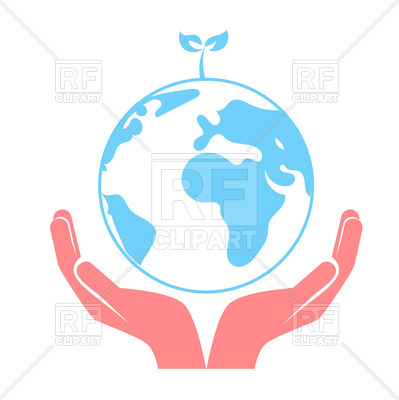 399x400 Concept Of Saving The Earth, Hands Holding Globe Royalty Free
