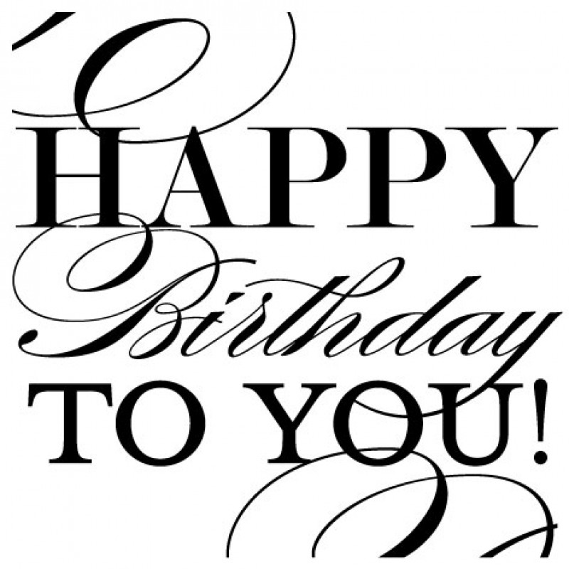 800x800 Happy Birthday Black And White Birthday Clip Art And Free Graphics