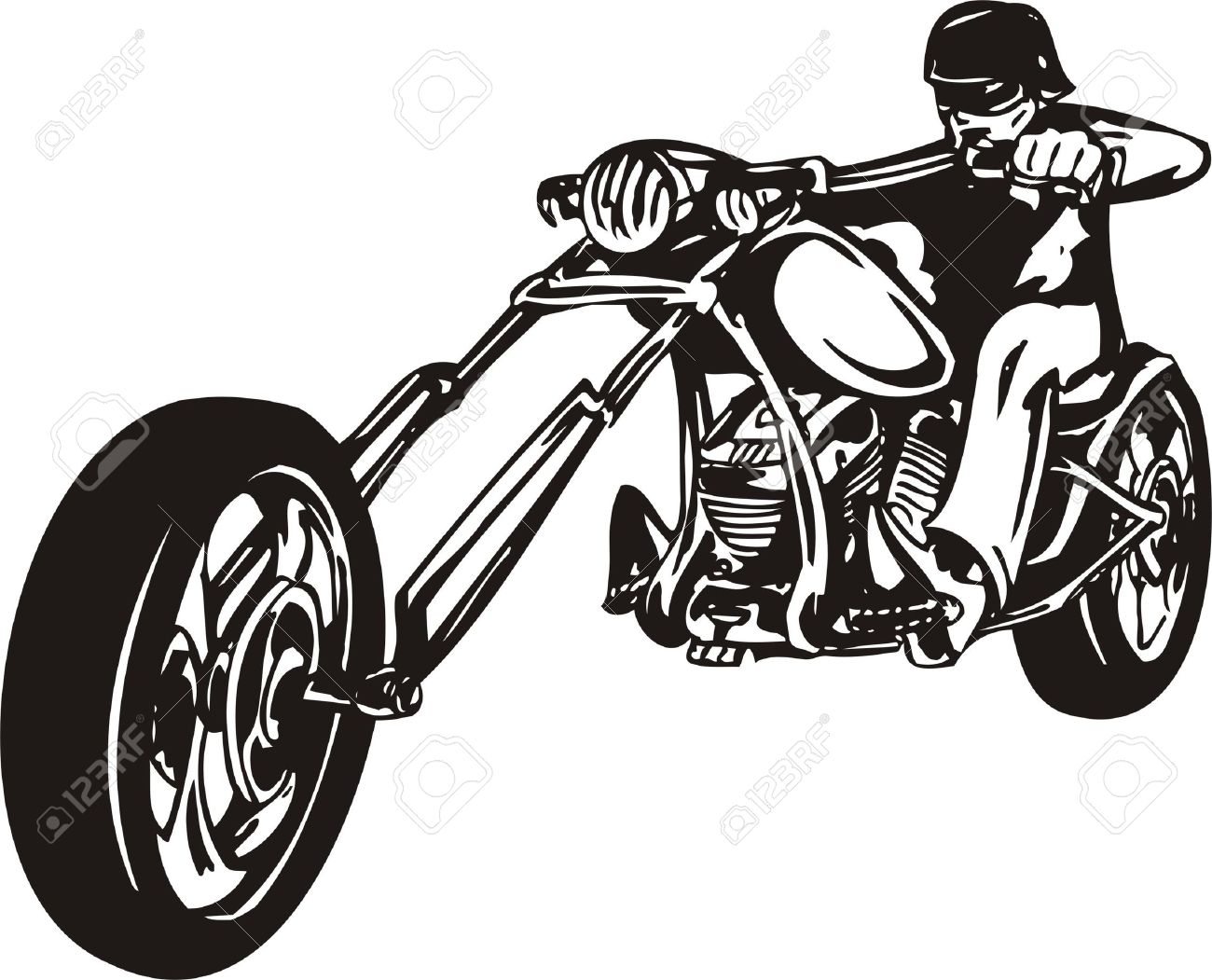 1300x1051 Motorcycle Clipart Chopper