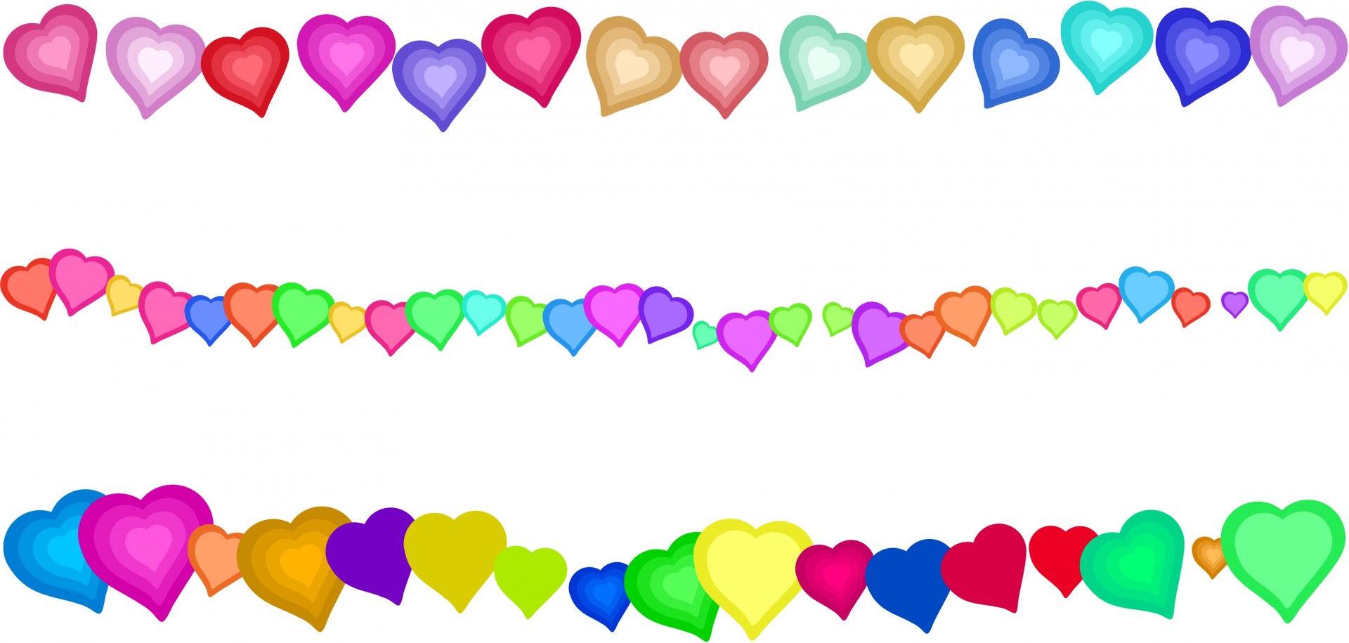 1920x915 Heart Border Edges Free Stock Photo