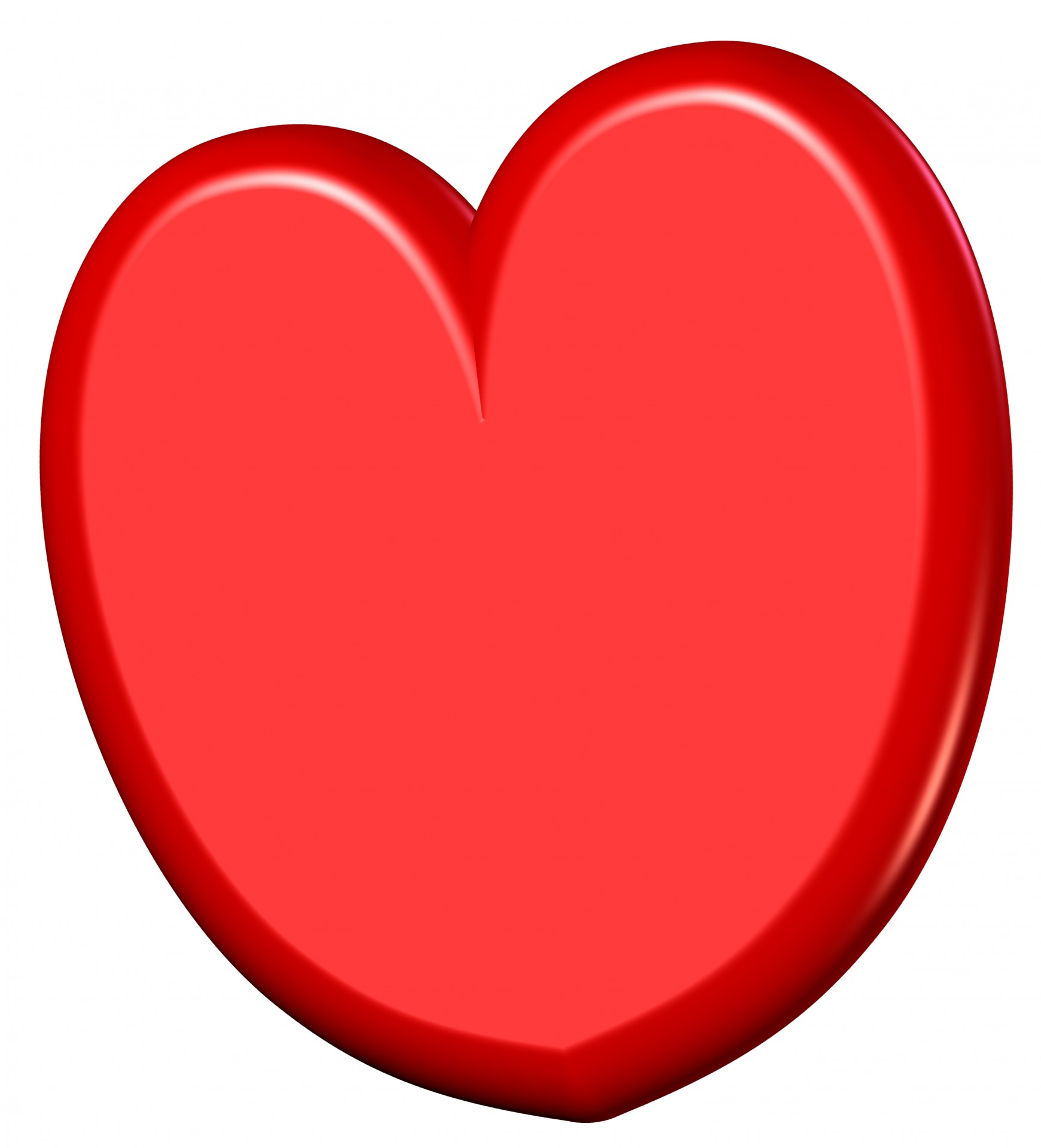 1741x1920 3d Heart Clipart Free Stock Photo