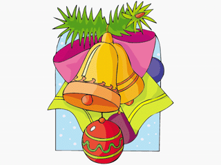 320x240 Free Holiday Clip Art Christmas Clip Art Bow, Bells