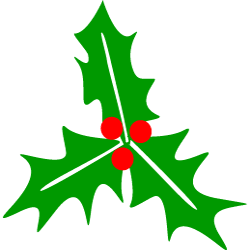 250x250 Christmas Holly Clip Art Borders