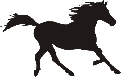 390x248 Horse Silhouette Clip Art